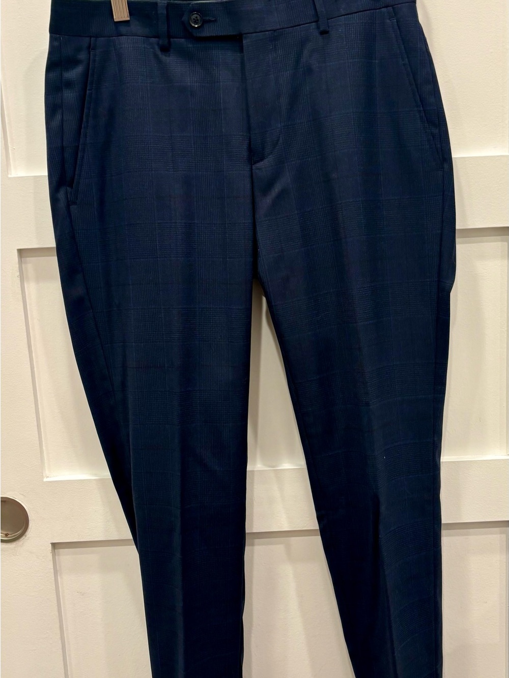 Bar III Navy Windowpane Two-Button Suit Jacket and Slacks - Picture 6 of 6